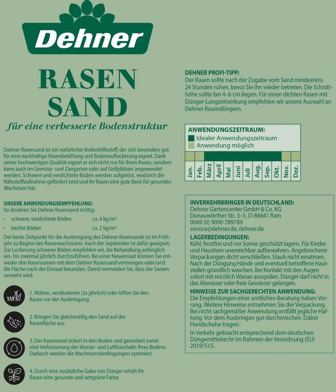 Dehner Rasensand, 15 kg