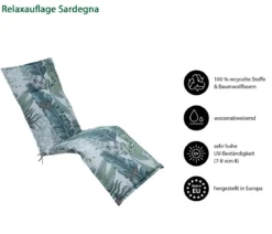 Dehner Relaxauflage Sardegna, ca. B50/H4/T168 cm