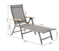 Dehner Relaxliege Colmar, ca. B66/H105/T180 cm