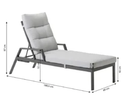 Dehner Relaxliege Formentera, ca. B66/H97/T188,5 cm