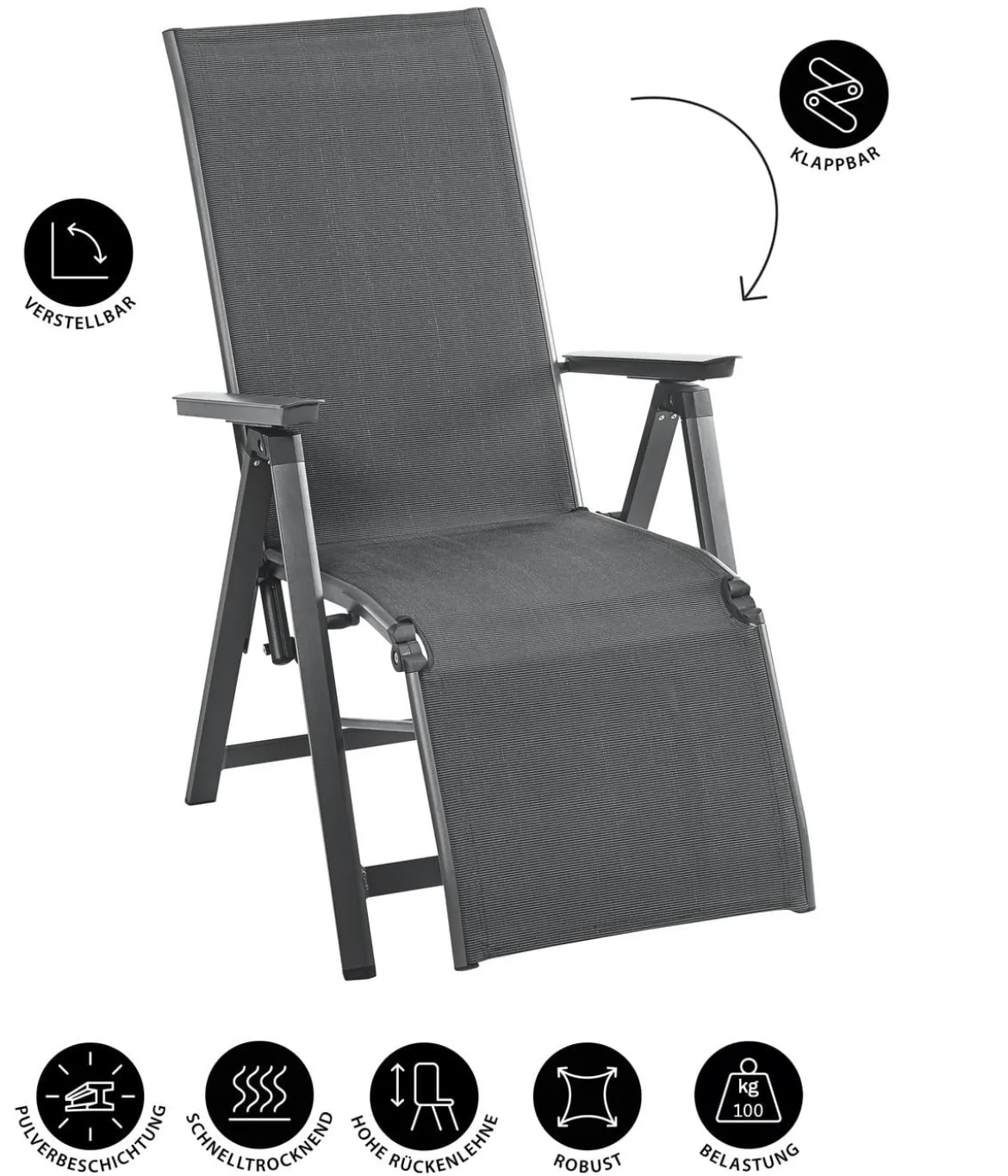 Dehner Relaxsessel Cleveland, ca. B60/H107/T76 cm