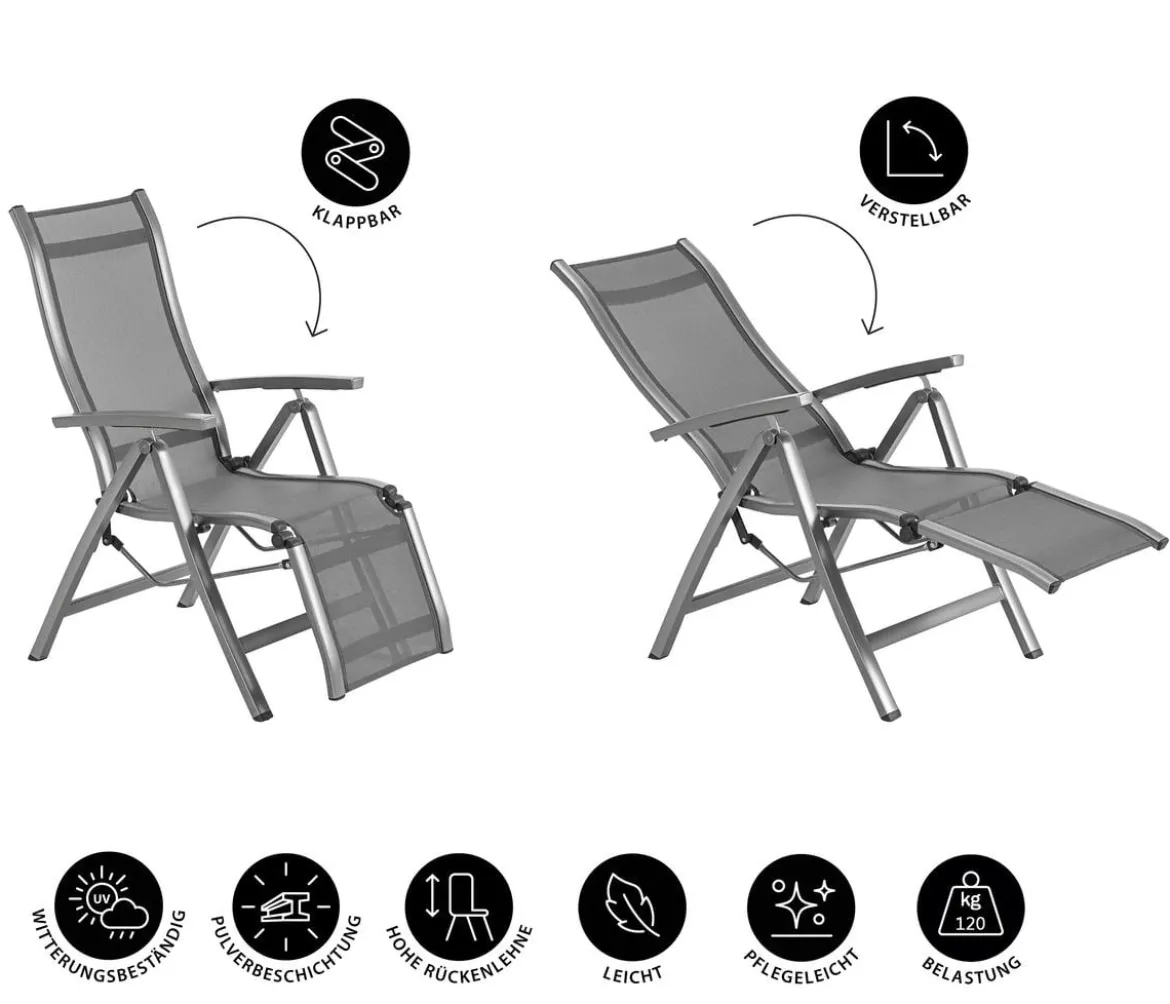 Dehner Relaxstuhl Chicago, ca. B69,5/H110/T63,5 cm