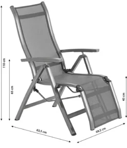 Dehner Relaxstuhl Chicago, ca. B69,5/H110/T63,5 cm