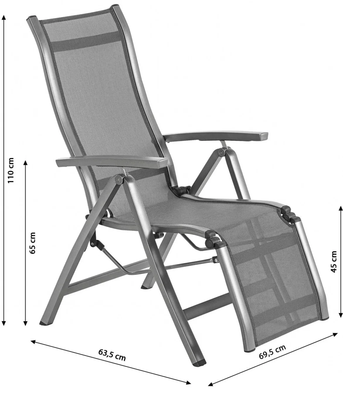 Dehner Relaxstuhl Chicago, ca. B69,5/H110/T63,5 cm