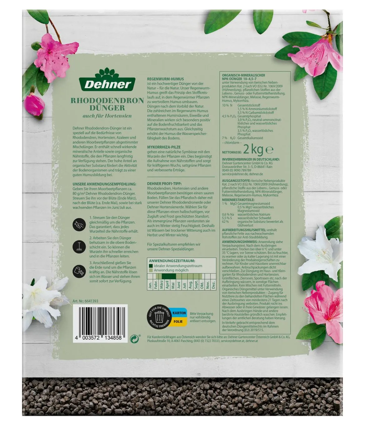 Dehner Rhododendron-Dünger, 2 kg