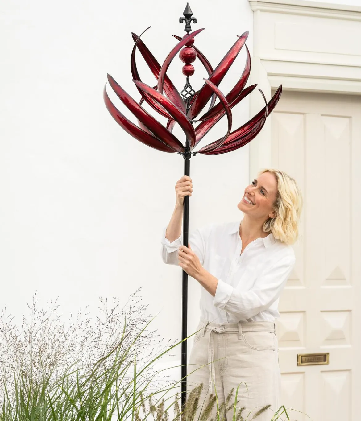 Dehner Riesen Windrad, rot, ca. Ø68,6/H231 cm
