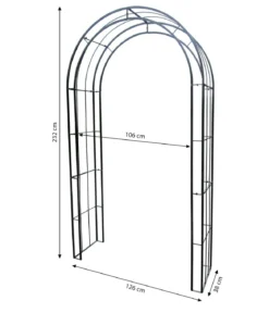 Dehner Rosenbogen York, ca. B126/H232/T38 cm