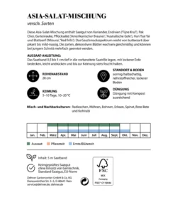 Dehner Saatband Asia-Salat-Mischung, L5 m