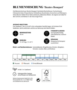 Dehner Saatband Blumenmischung 'Buntes Bouquet