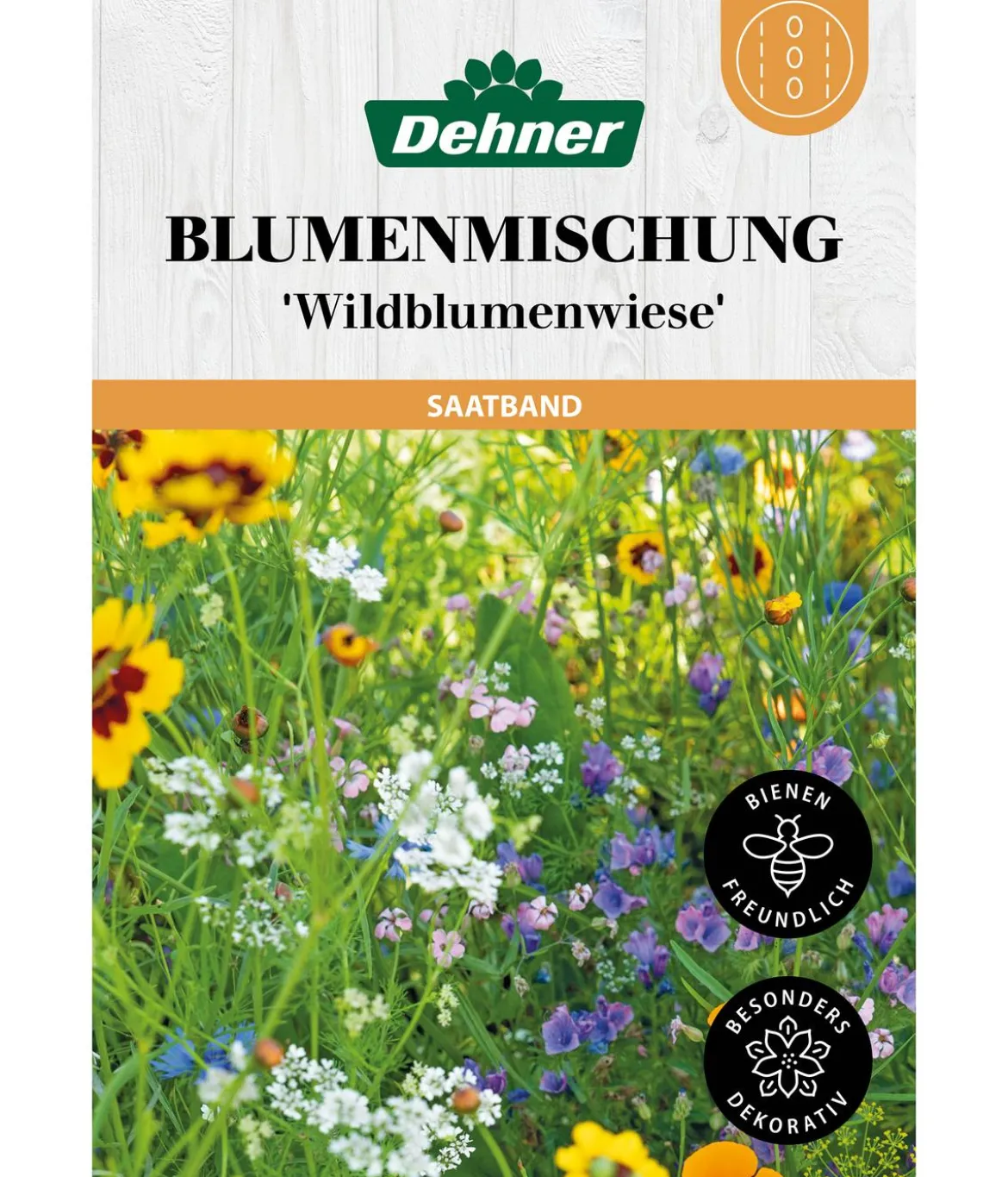 Dehner Saatband Blumenmischung 'Wildblumenwiese', L5 m