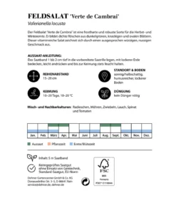 Dehner Saatband Feldsalat 'Verte de Cambrai', L5 m