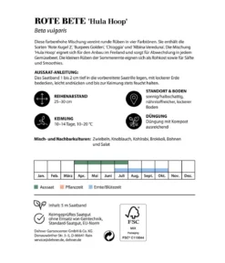 Dehner Saatband Rote Bete 'Hula Hoop', L5 m