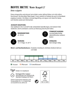Dehner Saatband Rote Bete 'Rote Kugel 2', L5 m