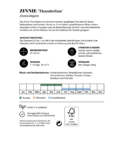 Dehner Saatband Zinnie 'Thumbelina', L5 m