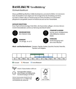 Dehner Saatscheiben Basilikum 'Großblättrig', 3 Stück à Ø 8 cm