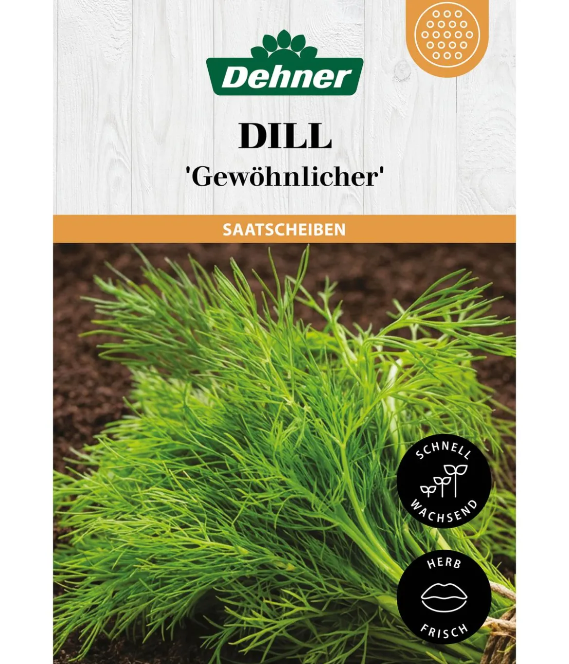Dehner Saatscheiben Dill 'Gewöhnlicher', 3 Stück à Ø 8 cm