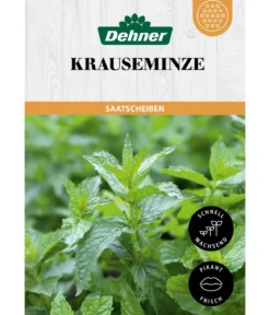Dehner Saatscheiben Krauseminze, 3 Stück à Ø 8 cm