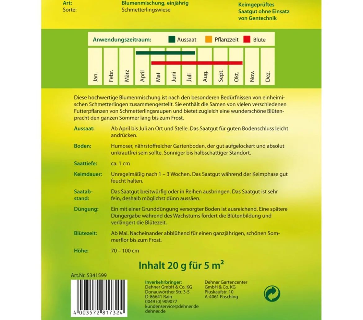 Dehner Samen Blumenmischung 'Schmetterlingswiese'