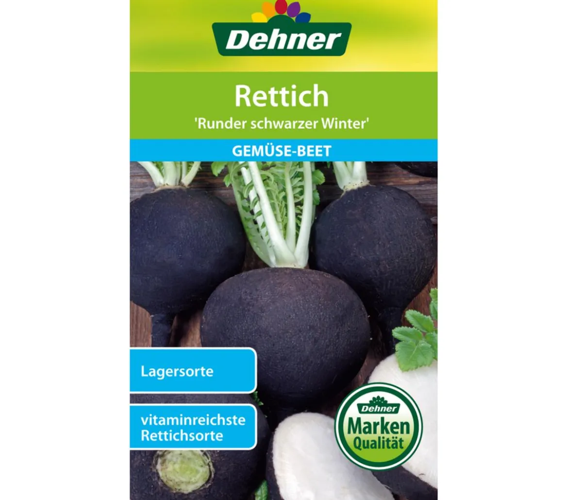 Dehner Samen Rettich 'Runder schwarzer Winter'
