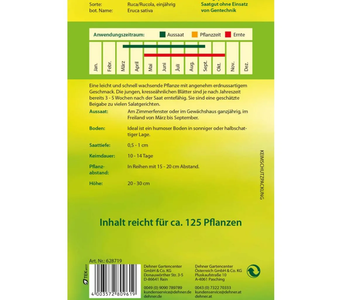 Dehner Samen Salatrauke 'Ruca/Rucola'