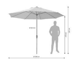 Dehner Schirm Milos, rund, ca. Ø294 cm