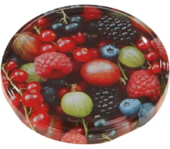 Dehner Schraubdeckel Beeren, für Einkochgläser Ø66 mm, 10er-Set