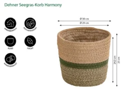 Dehner Seegras-Korb Harmony, rund