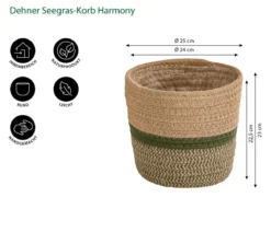 Dehner Seegras-Korb Harmony, rund