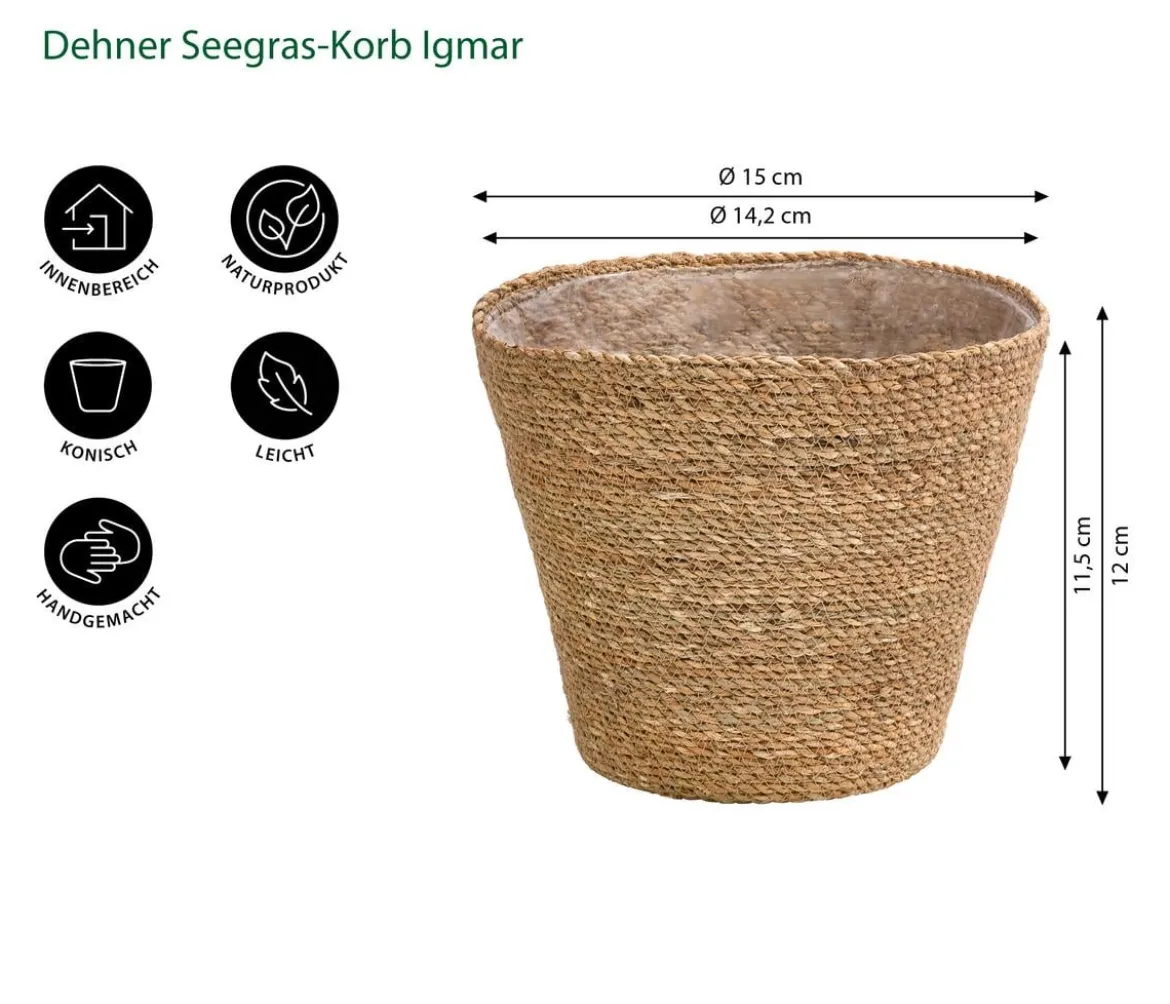 Dehner Seegras-Korb Igmar, konisch