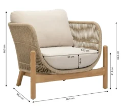Dehner Sessel Portofino, ca. B86,4/H66,5/T80,4 cm