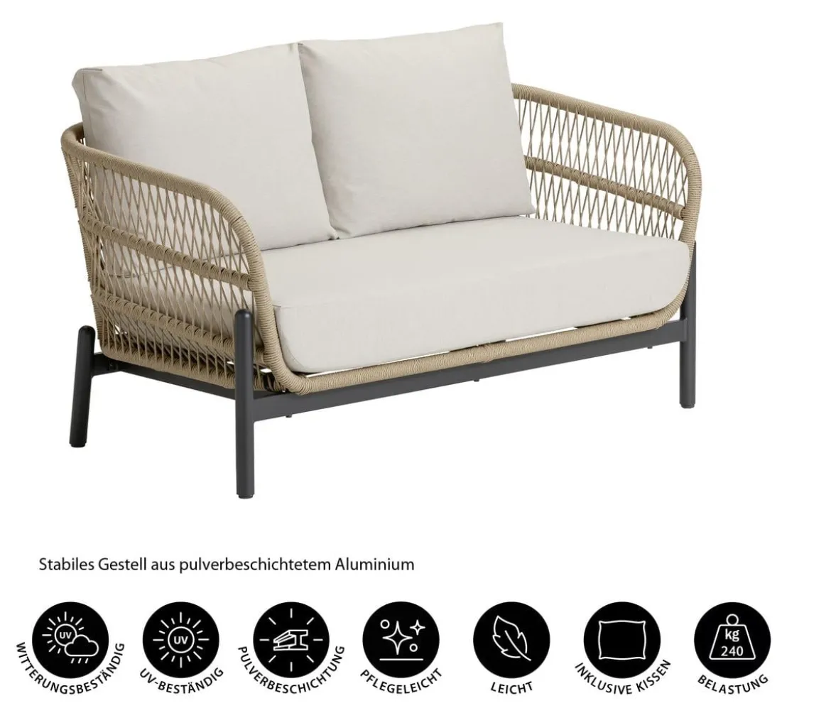 Dehner Sofa St-Etienne, 2-Sitzer