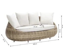 Dehner Sofa Tulum, ca. B208/H76/T97 cm