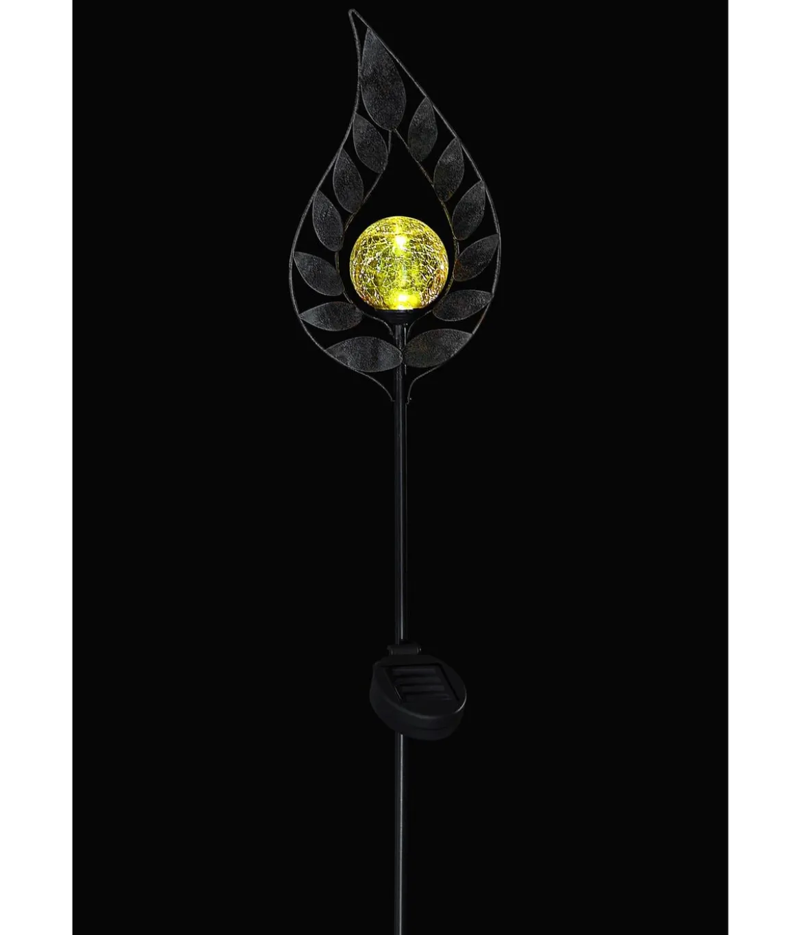 Dehner Solar-Dekostab Arian, ca. H130 cm, metallic-braun/orange