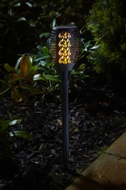 Dehner Solar-Flammenfackel Nura, ca. Ø10/H50 cm