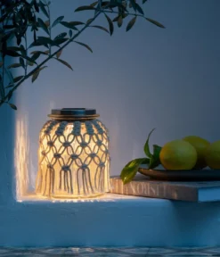 Dehner Solar-Glas Elara, ca. Ø11/H16 cm