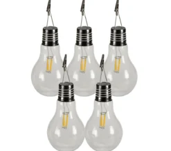 Dehner Solar-Glühbirnen, ca. Ø10/H17 cm, 5er-Set