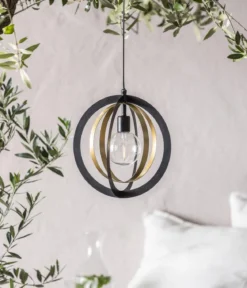 Dehner Solar-Hängelampe Enna, ca. Ø23/H73 cm