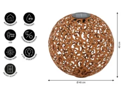 Dehner Solar-Kugelleuchte Lagos