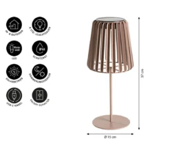 Dehner Solar-Lampe Amira, ca. Ø15/H37 cm