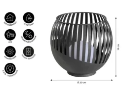 Dehner Solar-Lampe Mina, ca. Ø20/H19 cm