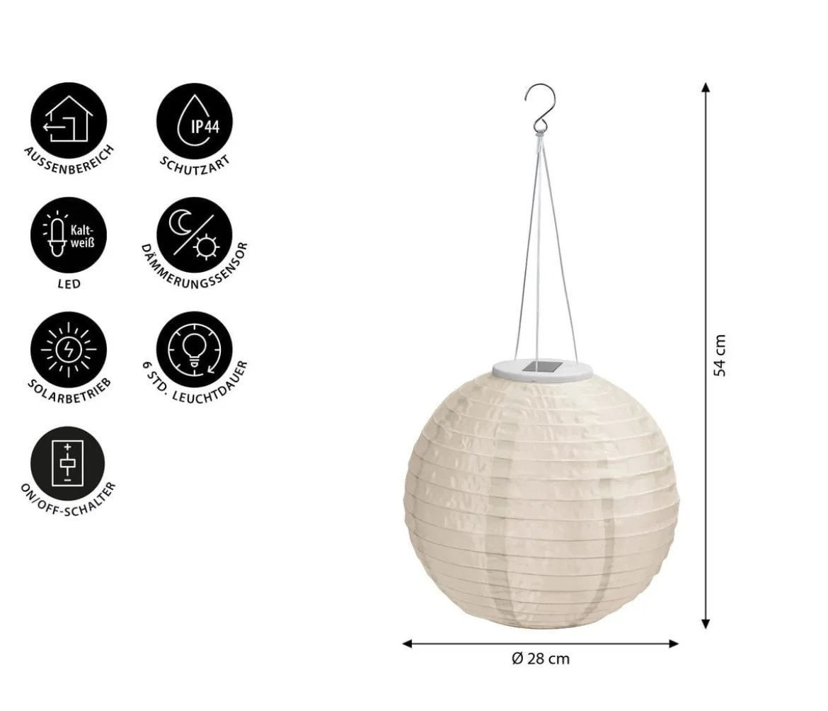 Dehner Solar-Lampion, ca. Ø28 cm