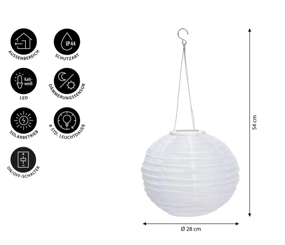Dehner Solar-Lampion, ca. Ø28 cm