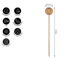 Dehner Solar-Stab Lagos, ca. Ø16/H120 cm