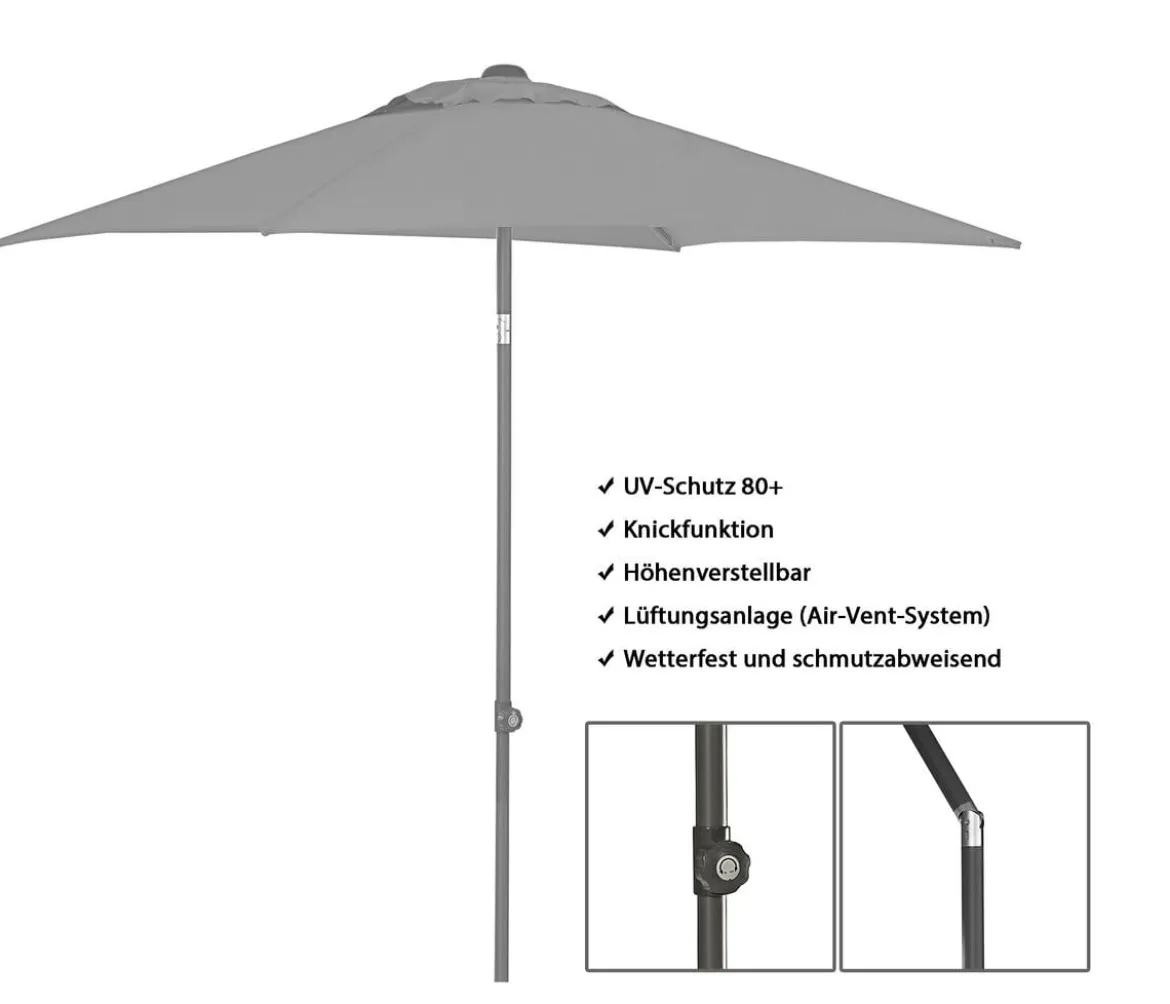 Dehner Sonnenschirm Andros, rechteckig, ca. B210/T150 cm