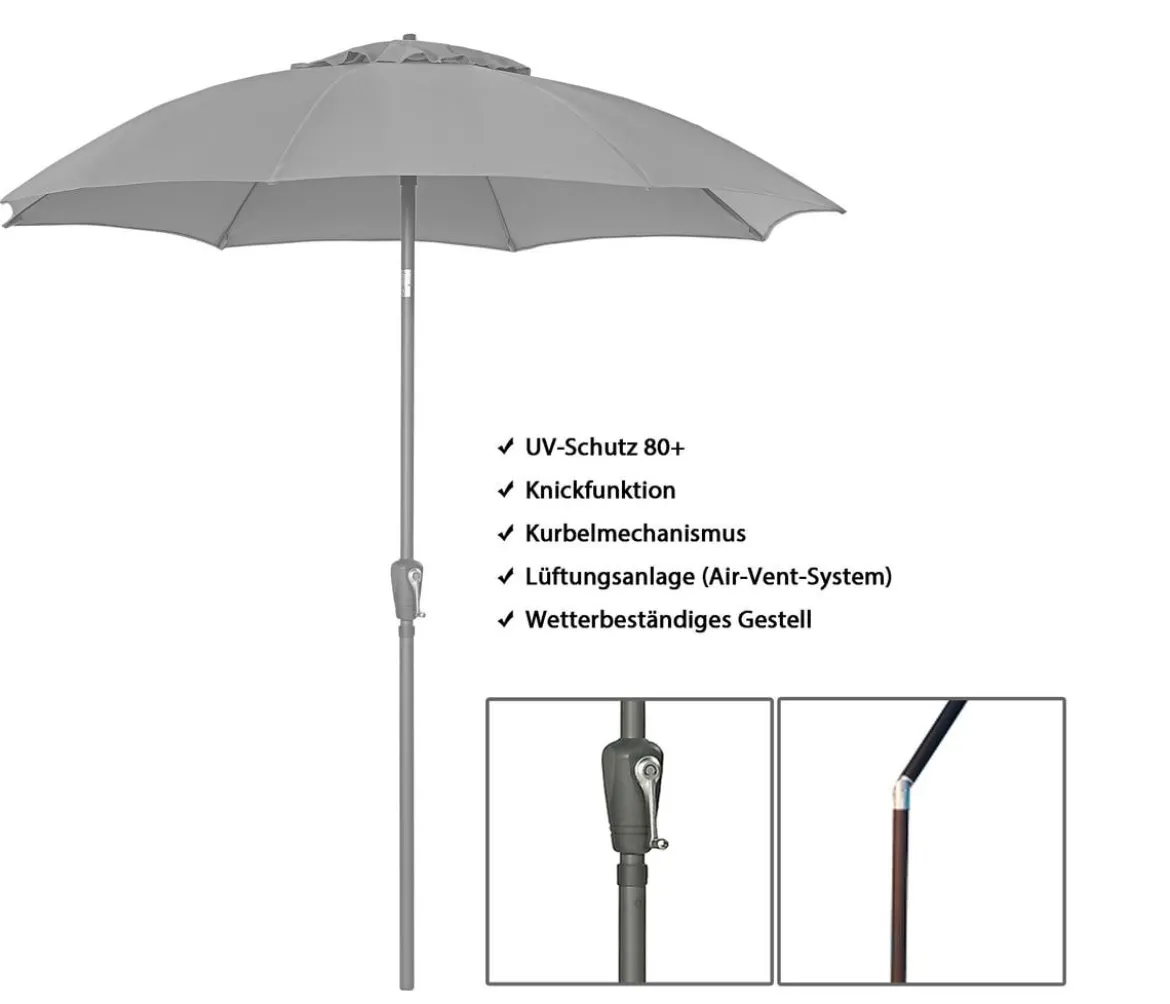 Dehner Sonnenschirm Kos, rund, ca. Ø220 cm