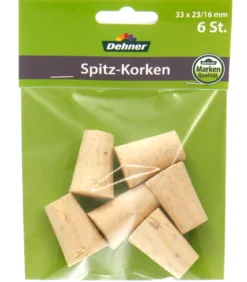 Dehner Spitzkorken Ø16/23/H33 mm, 6er-Set