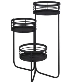 Dehner Stahl-Blumentreppe, faltbar, ca. Ø44,5/H81,5 cm