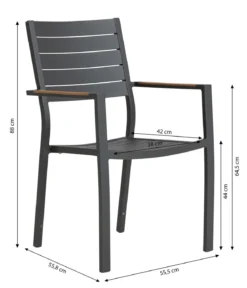 Dehner Stapelsessel Montpellier, ca. B55,5/H88/T55,5 cm