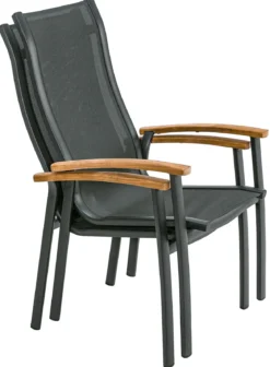 Dehner Stapelstuhl Chicago Wood, ca. B66/H108,5/T75 cm