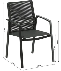 Dehner Stapelstuhl Monaco, ca. B57/H87/T61 cm